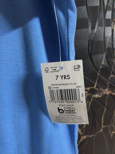 Light Blue Polo Shirt For Boys 7 Years