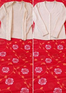 Elegant Cream Cardigan Sweater