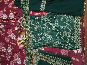 Elegant Green Embroidered Kurta Set