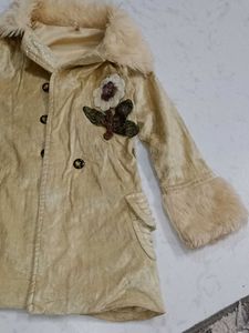 Vintage Style Faux Fur Collar Coat