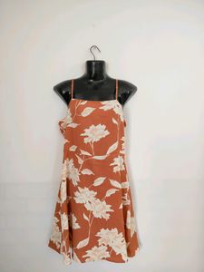 Brown Printed Dress(Women's)