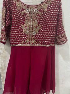 Elegant Maroon Kurta Set