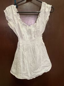 White Pinteresty Embroidery Detail Top