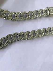 Cuban Link Chain Rhinestone Necklace