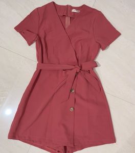 Dusty Rose Wrap Romper