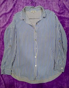 Striped Button-Down Shirt