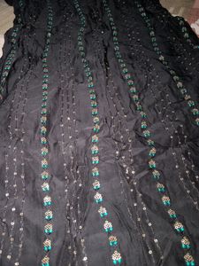 Black Net Kurta With Astal