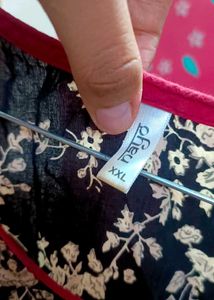 Ethical Black Floral Kurta