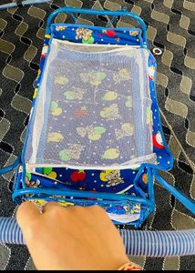 Flipzon Metal Foldable Baby Cradle With Swing