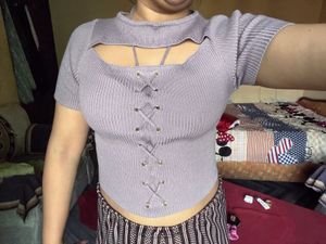 Purple Wine Like Shade Bust Cut Top