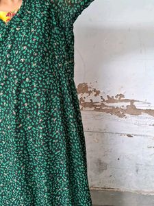 Green Floral Maxi Dress