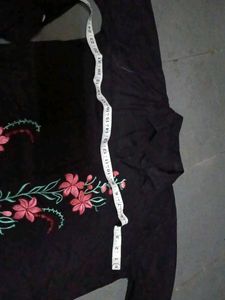 Black Floral Embroidered Dress