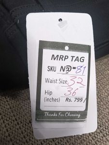 🥰N@81 Size-32 Black Cargo Pants