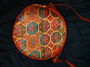Vintage-Inspired Round Crossbody Bag