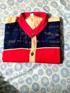 Retro Color Block Button-Down