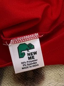 Red Graphic Crop Top