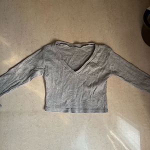 Gray Long Sleeve Top