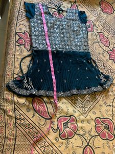 Teal Colour Kurta Sharara Set Size M