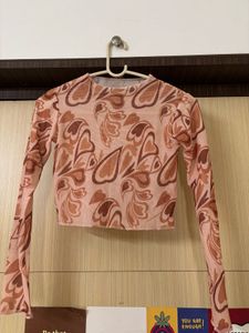 Patterned Long Sleeve Top