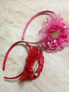 CUTE HELLO KITTY HAIRBAND for Girls.. Set Of 2. Negotiable.