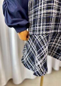 Chic Plaid Tweed Dress