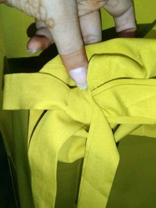 Ethnic Beautiful Yellow Mustard Kurta With Tie Up
