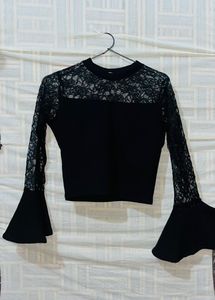 Black Net Top