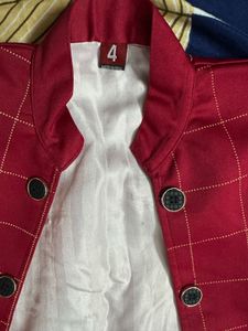 Red Plaid Kids&#39; Blazer