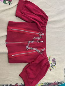 Off Shoulder Crop Top