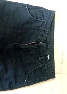 Black Flared Jeans with slits