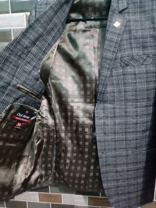 Black Grey Check Coat