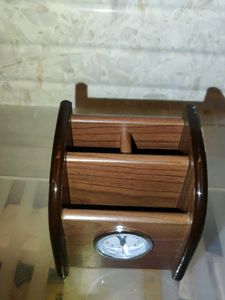 Vintage Wooden Pen &amp; Stationery Organizer