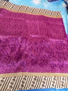 Pink Cream Preety Saree