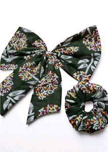 Hair Bow Clip With Scrunchie