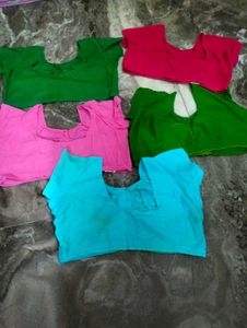 5 Cotton Free Size Blouses.