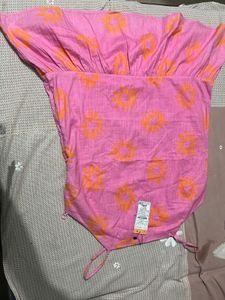 Pink Floral Mini Dress