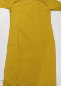 New Mustard Embellished Kurti (Unused)