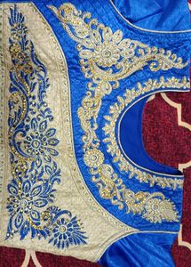 Royal Blue Embroidered Anarkali Gown