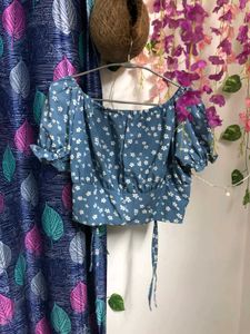 Floral Print Crop Top