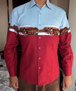 vintage Gabbana By Akhbar pearl snap shirt