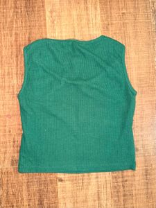 Green Cutout Tank Top