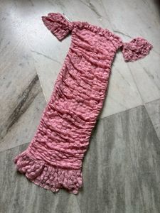 Pink Off-Shoulder Dress