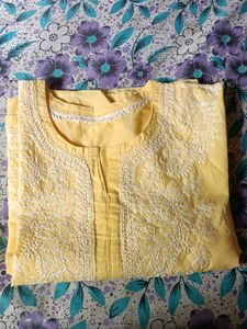 Lucknowi Chikankari Kurta Free Size Xxl