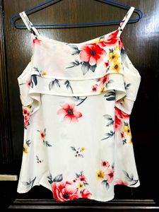 Floral Cold Shoulder Top