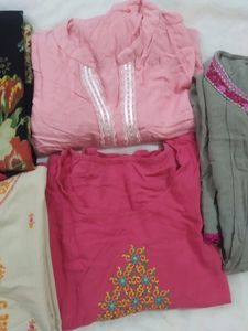 For Donetion 🙏38&#39;&#34; Size Combo Pack Of Kurtis In Cotton Fabric