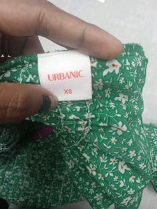 UTBANIC Green Floral Bodycon Dress