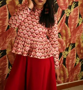 Pink Co Ord With 2 Tops