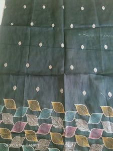 Beautiful Embroidery Teal Unstitched Blouse Piece
