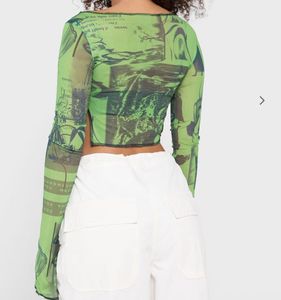 Green Mesh Top