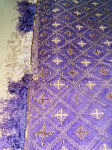 Elegant Purple Saree with Silver Accents